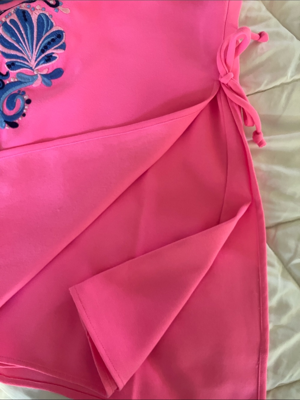 LILLY PULITZER Donna Romper Havana Pink Scalloped Shell Embroidery Size 10 NWT - Picture 13 of 13